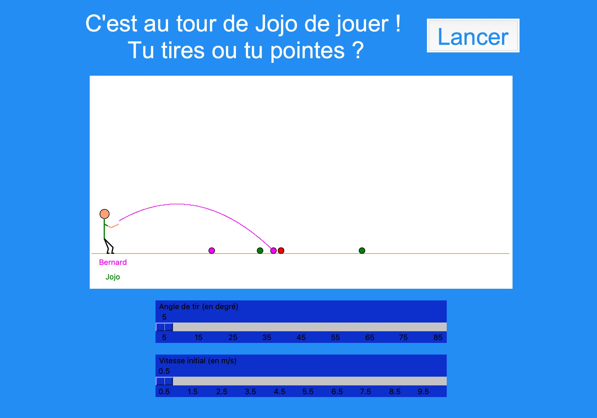 Petanque game screenshot